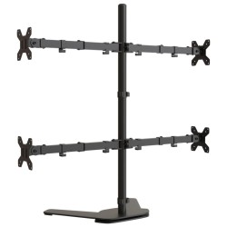 Support de moniteur noir acier VESA 75/100 mm 