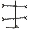 Support de moniteur noir acier VESA 75/100 mm 
