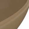 Lavabo ovale de luxe Crème mat 40x33 cm Céramique 