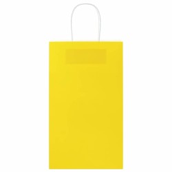 Sacs en papier 50 pcs avec poignées jaune 21x11x36 cm 