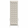 Coussin de chaise longue crème 160x50x10 cm similicuir daim 