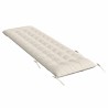 Coussin de chaise longue crème 160x50x10 cm similicuir daim 