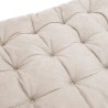 Coussin de chaise longue crème 160x50x10 cm similicuir daim 