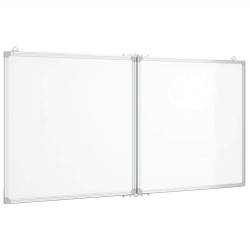 Tableau blanc magnétique pliable 120x60x1,7 cm aluminium 