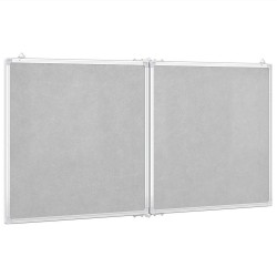 Tableau blanc magnétique pliable 120x60x1,7 cm aluminium 