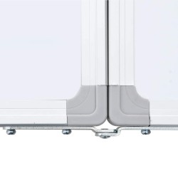 Tableau blanc magnétique pliable 120x60x1,7 cm aluminium 