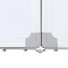 Tableau blanc magnétique pliable 120x60x1,7 cm aluminium 