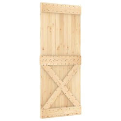 Porte coulissante et kit de quincaillerie 85x210 cm pin massif 