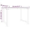 Table de jardin anthracite 55x40x37 cm acier 