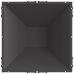 Cheminée en acier carrée noire 50x50x35 cm 