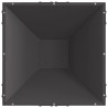 Cheminée en acier carrée noire 50x50x35 cm 