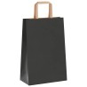 Sacs en papier 50 pcs avec poignées noir 21x11x31 cm 