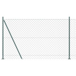 Jeu de Poteaux de Clôture Argent 25 x 1,4 m Acier galvanisé 