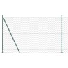 Jeu de Poteaux de Clôture Argent 25 x 1,4 m Acier galvanisé 