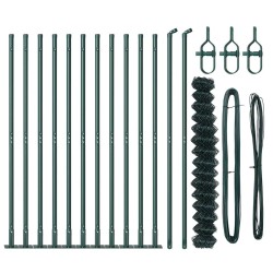 Jeu de Poteaux de Clôture Argent 25 x 1,4 m Acier galvanisé 