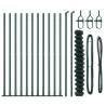 Jeu de Poteaux de Clôture Argent 25 x 1,4 m Acier galvanisé 