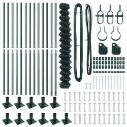 Jeu de Poteaux de Clôture Argent 25 x 1,4 m Acier galvanisé 