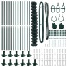 Jeu de Poteaux de Clôture Argent 25 x 1,4 m Acier galvanisé 