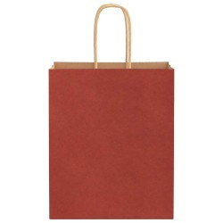 Sacs en papier 50 pcs avec poignées rouge 18x8x22 cm 