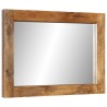 Miroir 70x50 cm bois de manguier massif et verre 
