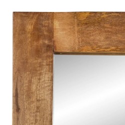 Miroir 70x50 cm bois de manguier massif et verre 