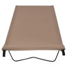 Lits de camping 2 pcs 180x60x19 cm Tissu Oxford et acier Taupe 