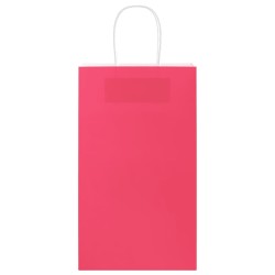 Sacs en papier 50 pcs avec poignées rose 21x11x36 cm 
