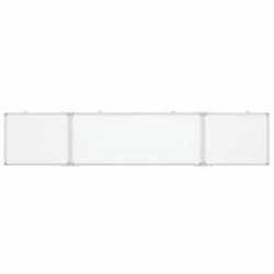 Tableau blanc magnétique pliable 200x40x1,7 cm aluminium 