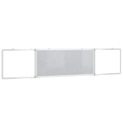 Tableau blanc magnétique pliable 200x40x1,7 cm aluminium 