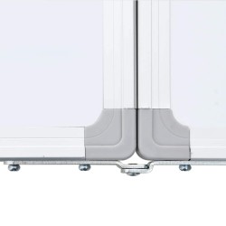 Tableau blanc magnétique pliable 200x40x1,7 cm aluminium 