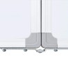 Tableau blanc magnétique pliable 200x40x1,7 cm aluminium 