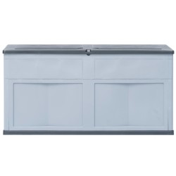 Boîte de rangement de jardin 320 L Gris Noir 