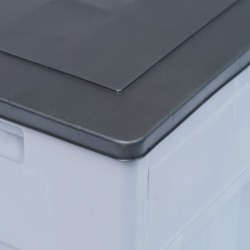 Boîte de rangement de jardin 320 L Gris Noir 