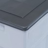 Boîte de rangement de jardin 320 L Gris Noir 