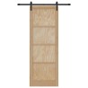 Porte Coulissante avec Kit Quincaillerie 83x232 cm Bois Massif Pin 