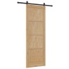 Porte Coulissante avec Kit Quincaillerie 83x232 cm Bois Massif Pin 