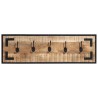 Porte-manteaux 2 pcs 80x8x25 cm bois de manguier massif brut 