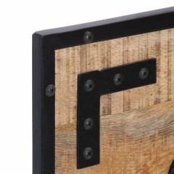 Porte-manteaux 2 pcs 80x8x25 cm bois de manguier massif brut 