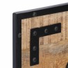 Porte-manteaux 2 pcs 80x8x25 cm bois de manguier massif brut 
