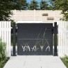Portail de jardin anthracite 105x80 cm acier conception d'herbe 