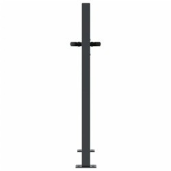 Portail de jardin anthracite 105x80 cm acier conception d'herbe 