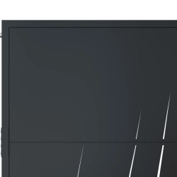 Portail de jardin anthracite 105x80 cm acier conception d'herbe 
