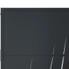Portail de jardin anthracite 105x80 cm acier conception d'herbe 