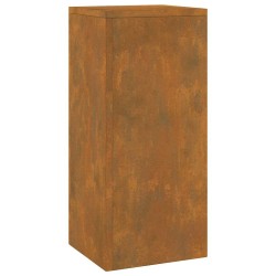 Supports de Plante Extérieur Pilier 2 pcs 24x24x55 cm Acier Corten 