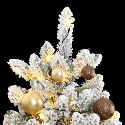 Sapin de Noël artificiel articulé 300 LED et boules 240 cm 