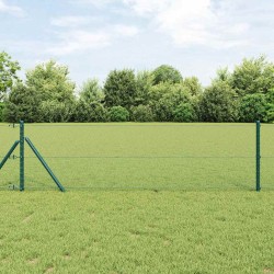 Clôture hexagonale verte 0,6x10 m en acier 