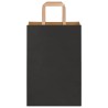Sacs en papier 250 pcs avec poignées noir 21x11x31 cm 