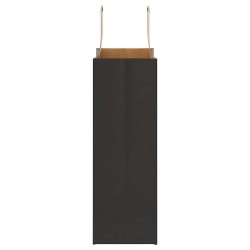 Sacs en papier 250 pcs avec poignées noir 21x11x31 cm 