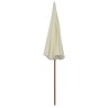 Parasol de jardin avec mât en acier 300 cm sable 