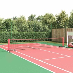 Filet de tennis noir et rouge 494,5 x 90 x 87 cm Polyester 